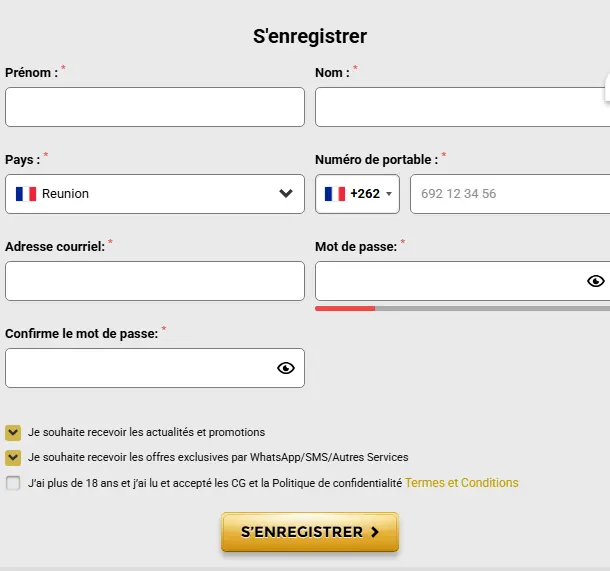 Inscription sur CASINO UNIQUE
